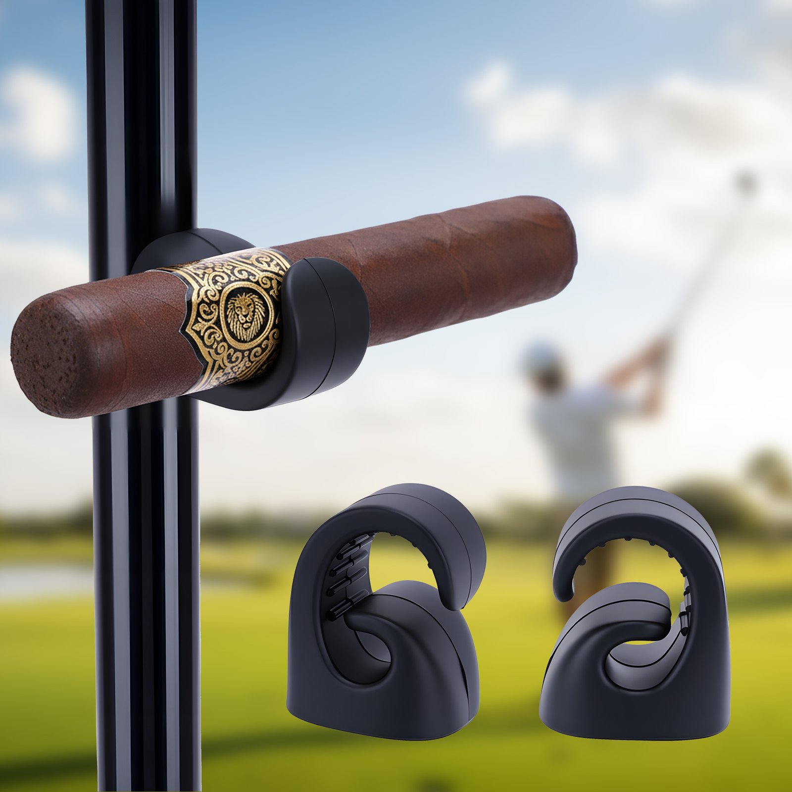 Cigar Holder Side View Silicone Grip